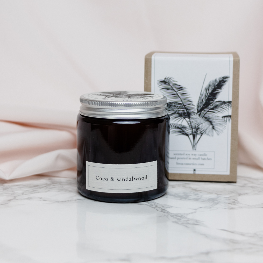 Coco & sandalwood soy wax candle
