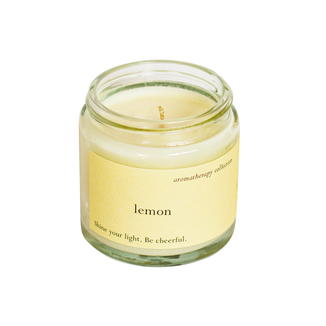 Lemon aroma candle - all-natural scented candle