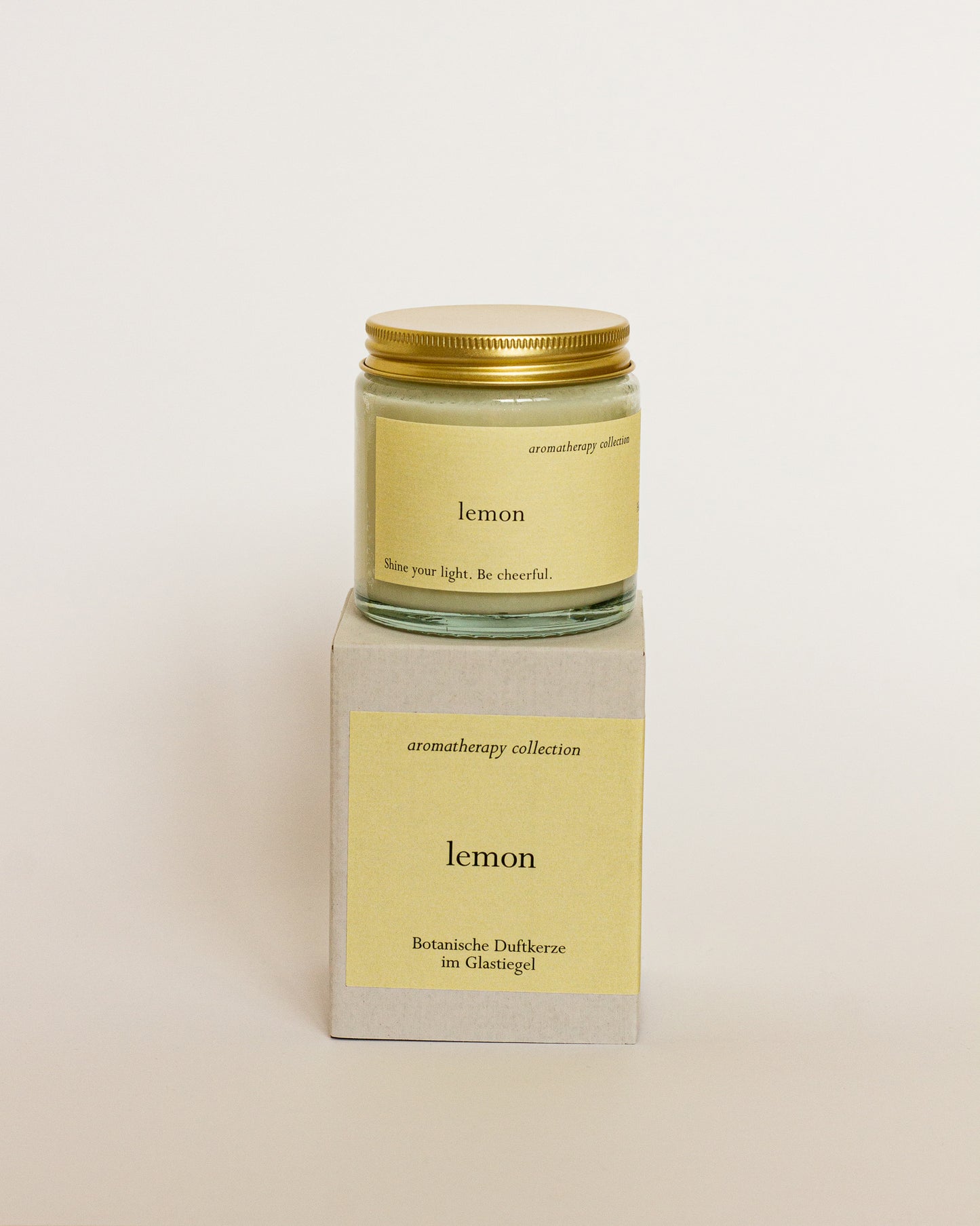 Lemon aroma candle - all-natural scented candle
