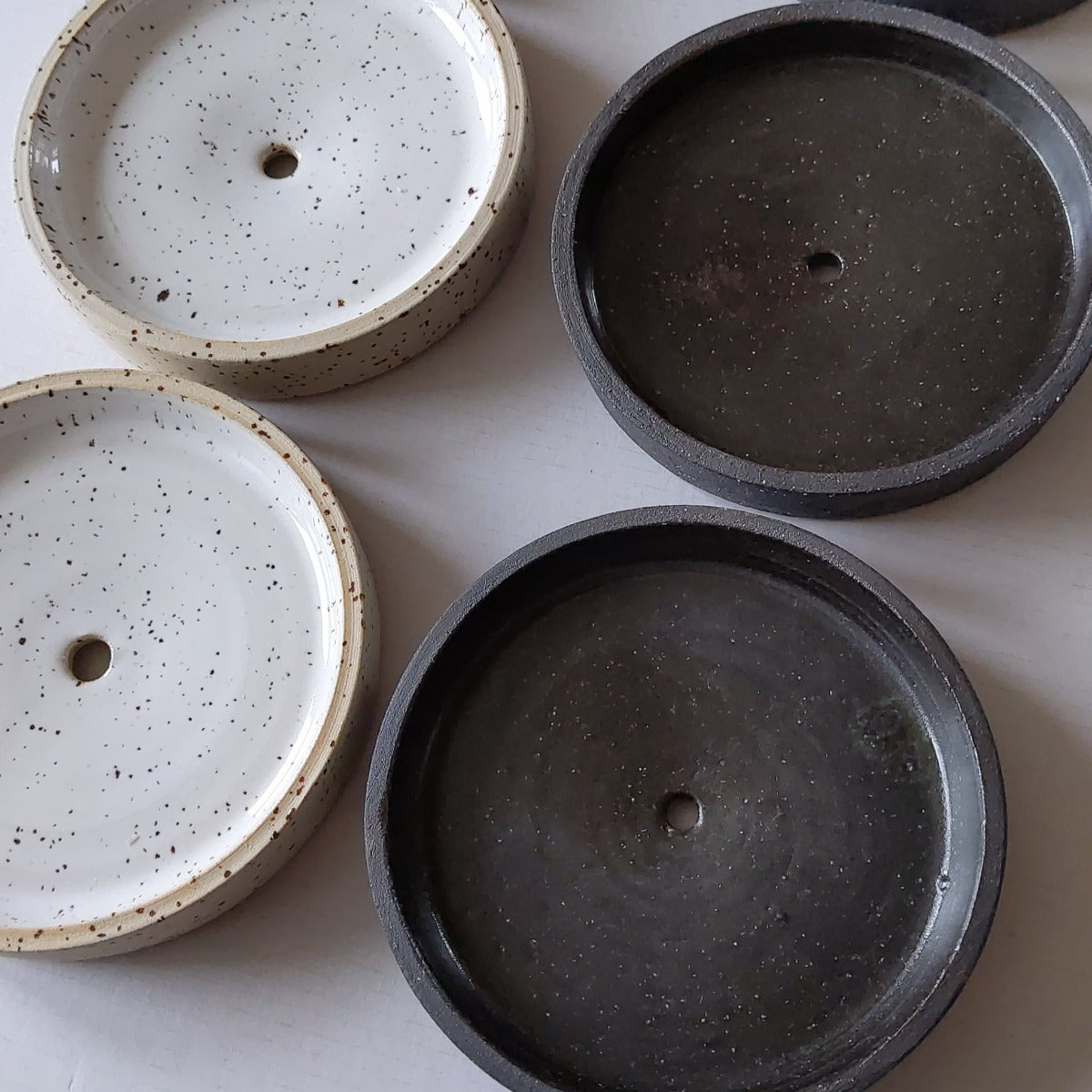 Runde Seifenschale schwarz