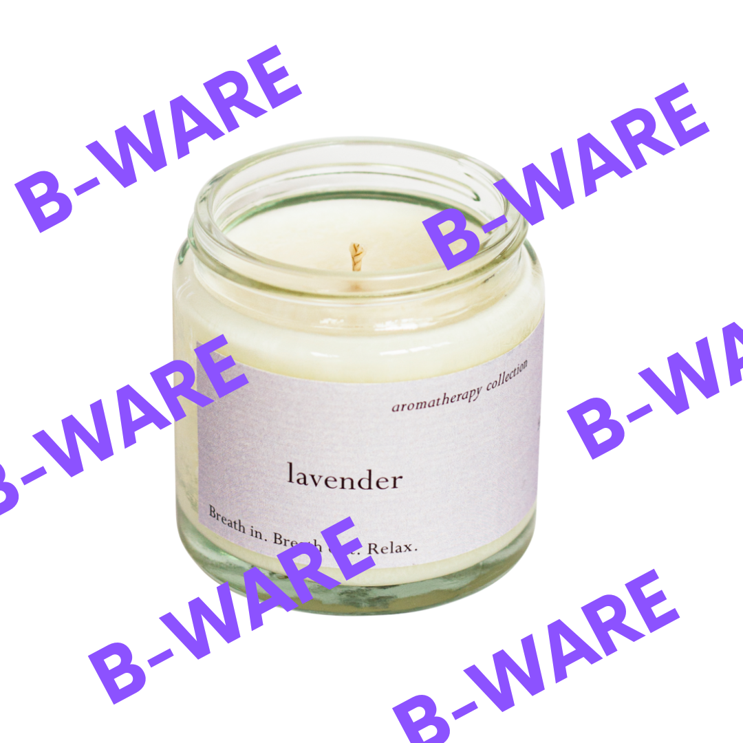 B-Ware Kerze mit Lavendelduft