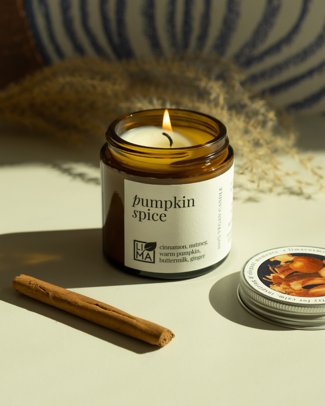 Duftkerze Pumpkin spice aus hochwertigem Sojawachs