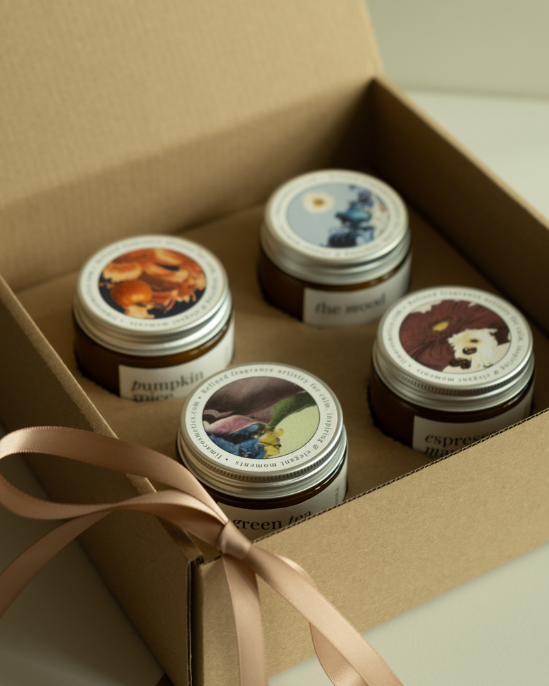 
                  
                    Veganes Duftkerzen Set – luxuriöse Kerzen mit edlen Duftnoten
                  
                