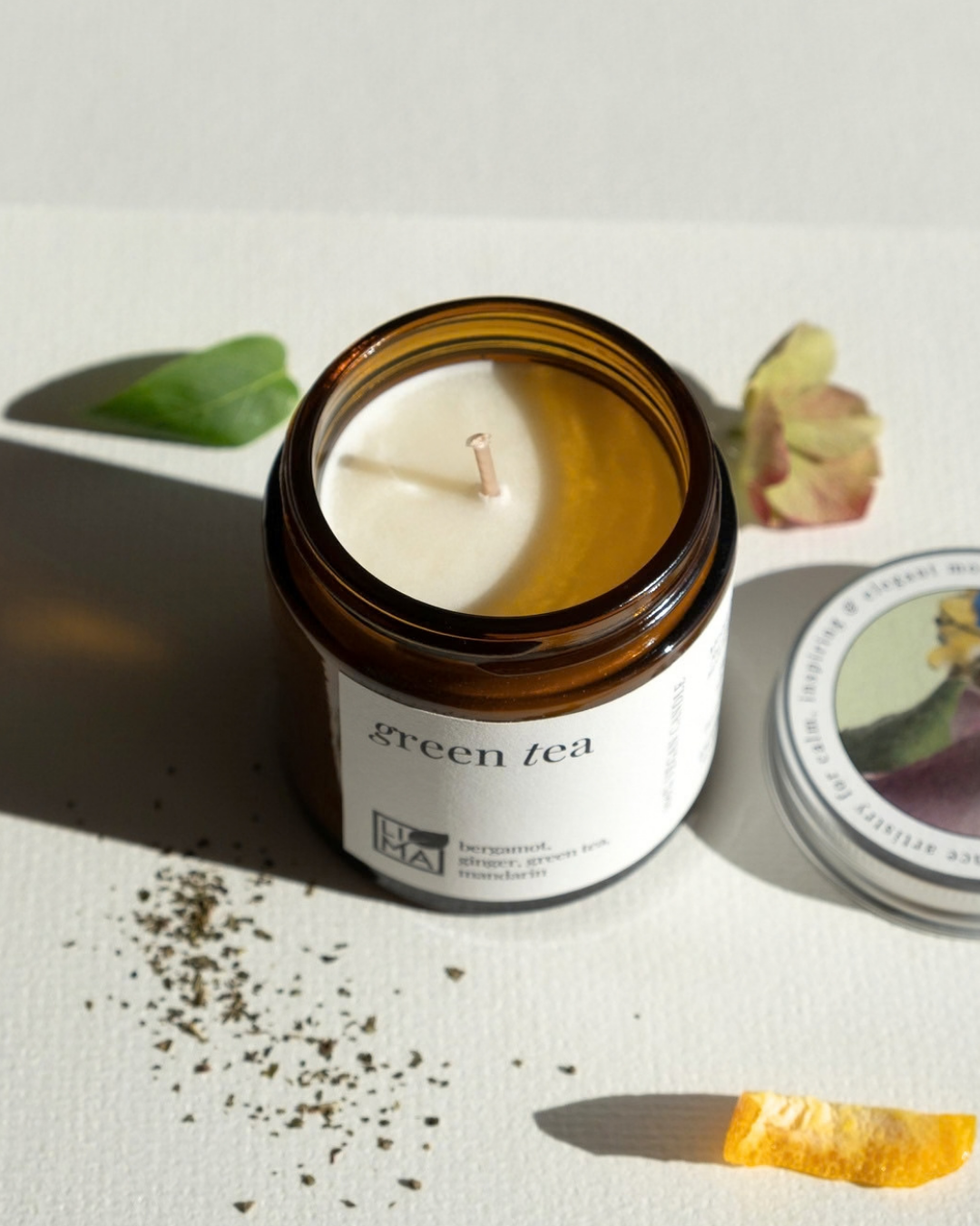 Duftkerze im Glas Green tea