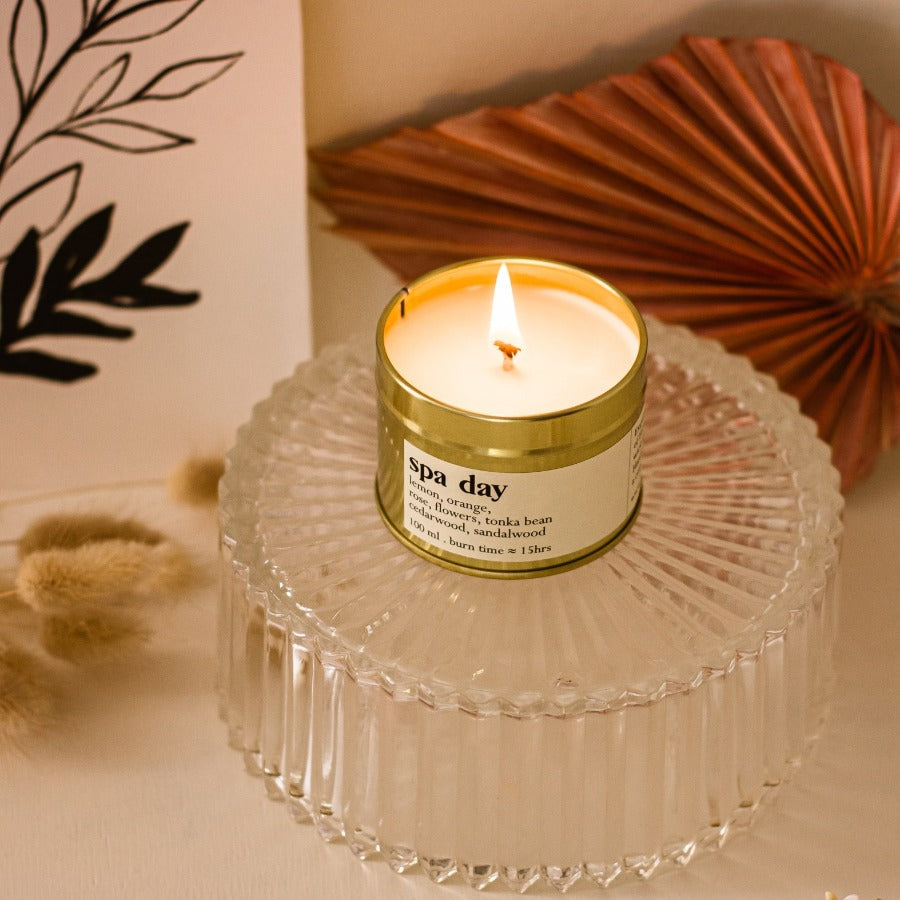 Wellness Duftkerze aus Rapswachs