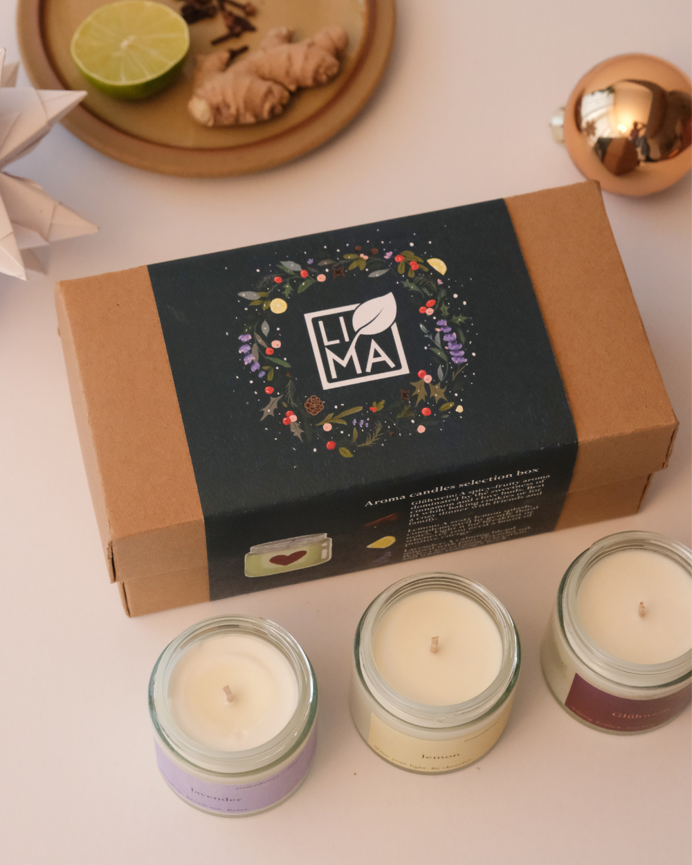 Aroma candles selection box - 3 scented candles