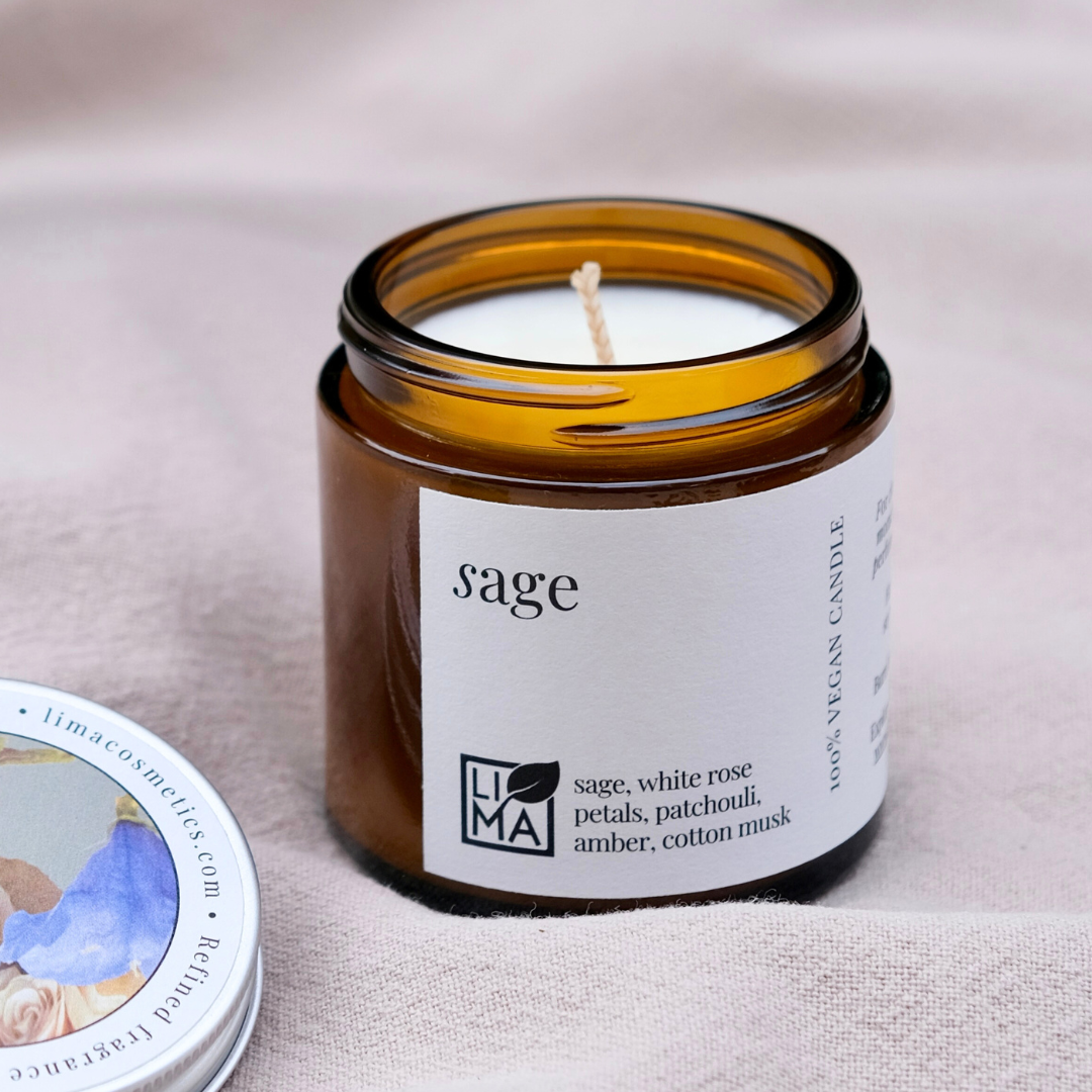 Sage Duftkerze im Bernsteinglas