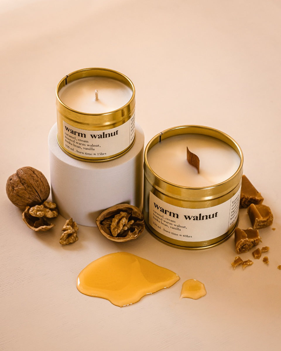 
                  
                    Warm walnut botanical scented candle - small
                  
                