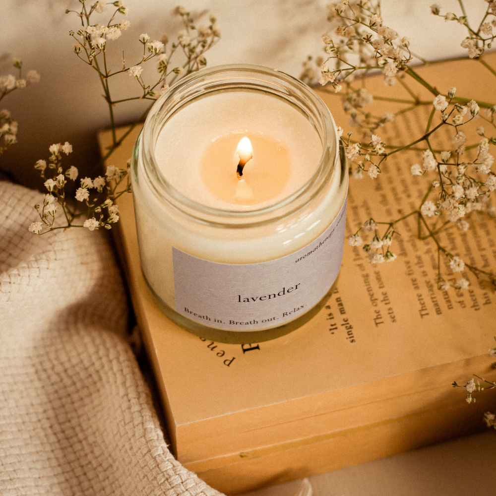Lavender Aromakerze natürliche Duftkerze